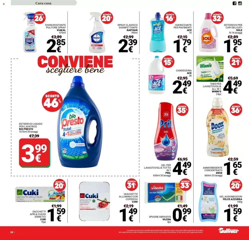 Volantino promozionale Supermercati Gulliver  valide dal 13/01/2026 - Pagina 20.