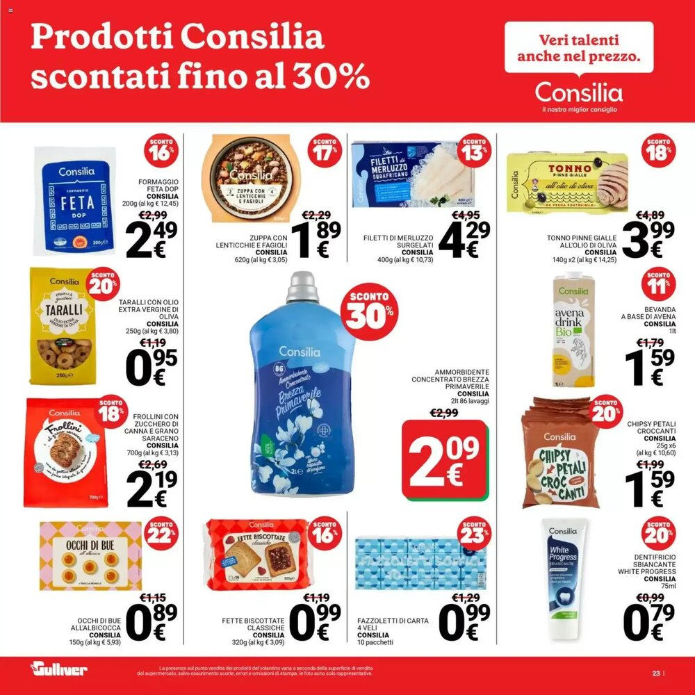 Volantino promozionale Supermercati Gulliver  valide dal 13/01/2026 - Pagina 23.
