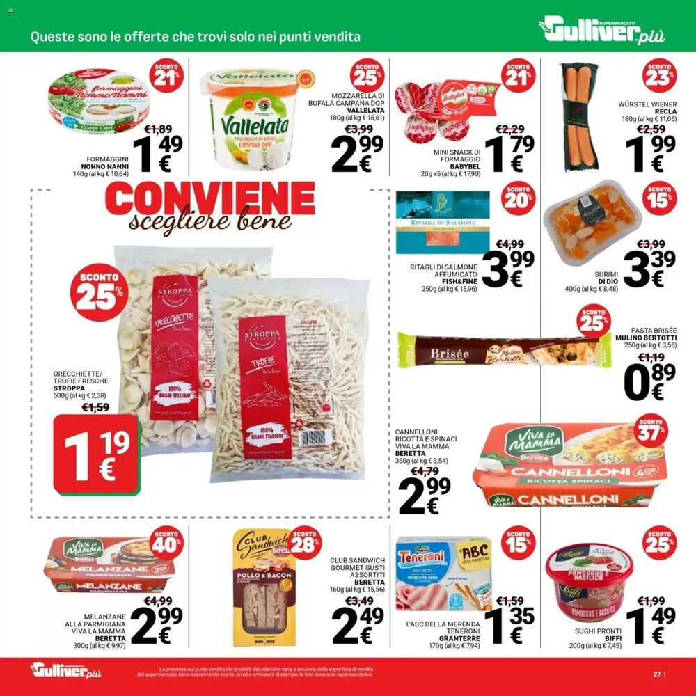 Volantino promozionale Supermercati Gulliver  valide dal 13/01/2026 - Pagina 27.