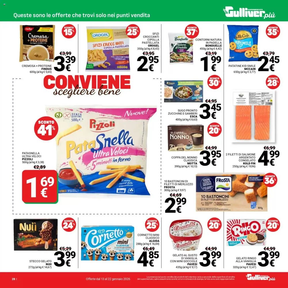 Volantino promozionale Supermercati Gulliver  valide dal 13/01/2026 - Pagina 28.