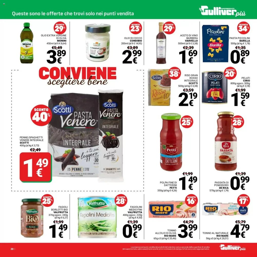 Volantino promozionale Supermercati Gulliver  valide dal 13/01/2026 - Pagina 30.