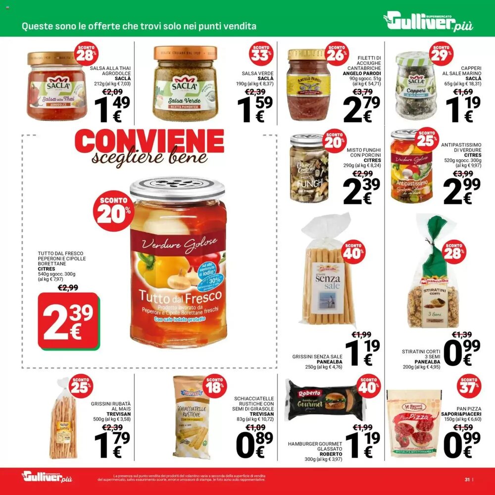 Volantino promozionale Supermercati Gulliver  valide dal 13/01/2026 - Pagina 31.