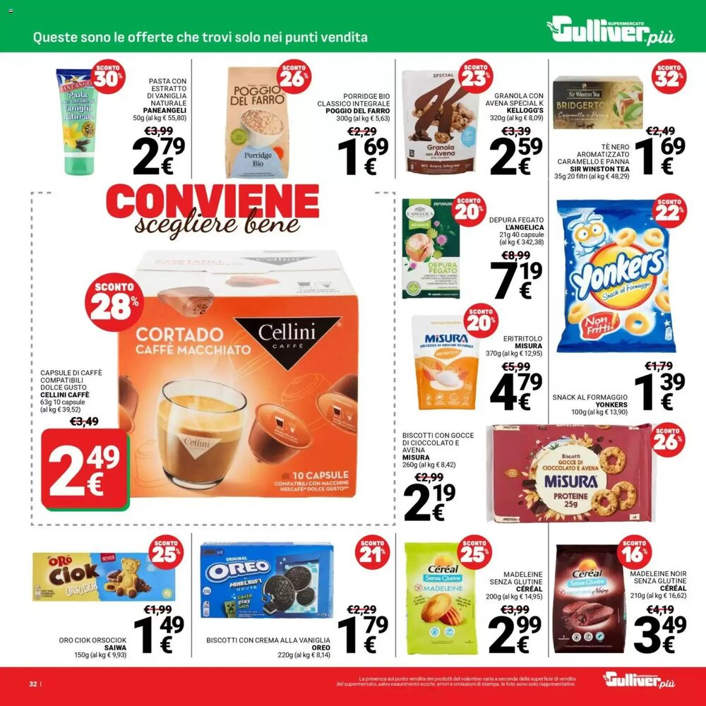 Volantino promozionale Supermercati Gulliver  valide dal 13/01/2026 - Pagina 32.