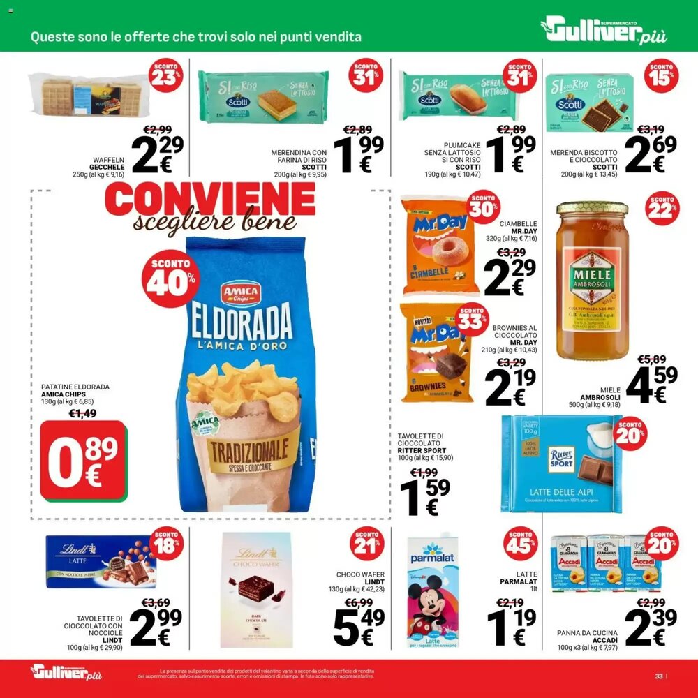 Volantino promozionale Supermercati Gulliver  valide dal 13/01/2026 - Pagina 33.