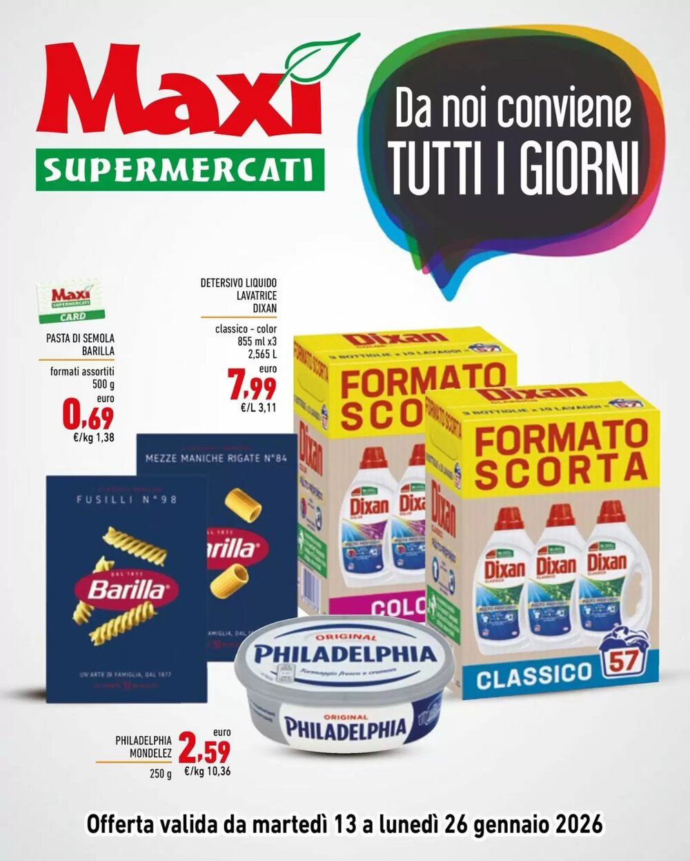 Volantino promozionale Maxi Supermercati  valide dal 13/01/2026 - Pagina 1.