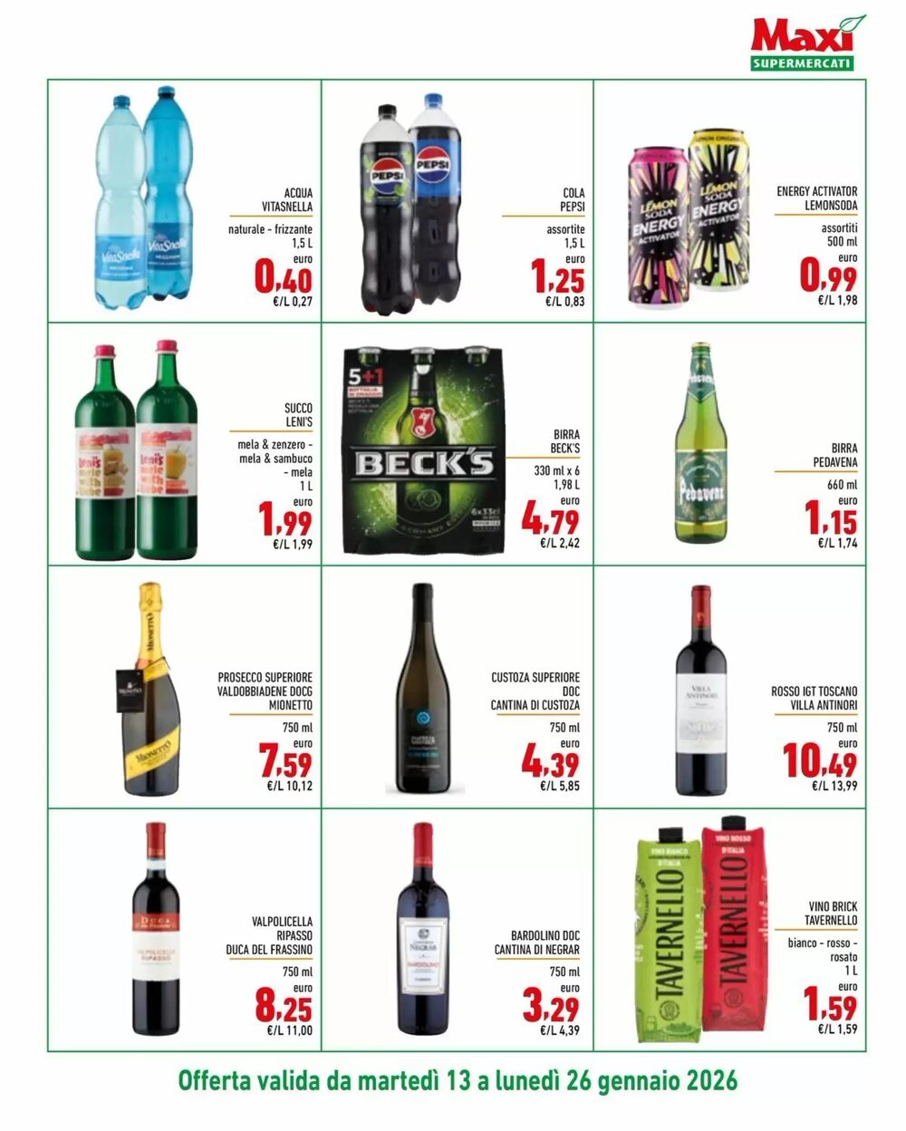 Volantino promozionale Maxi Supermercati  valide dal 13/01/2026 - Pagina 13.