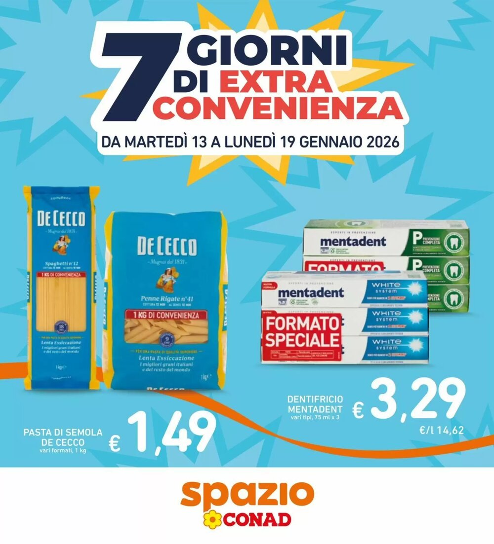Volantino promozionale Spazio Conad  valide dal 13/01/2026 - Pagina 1.