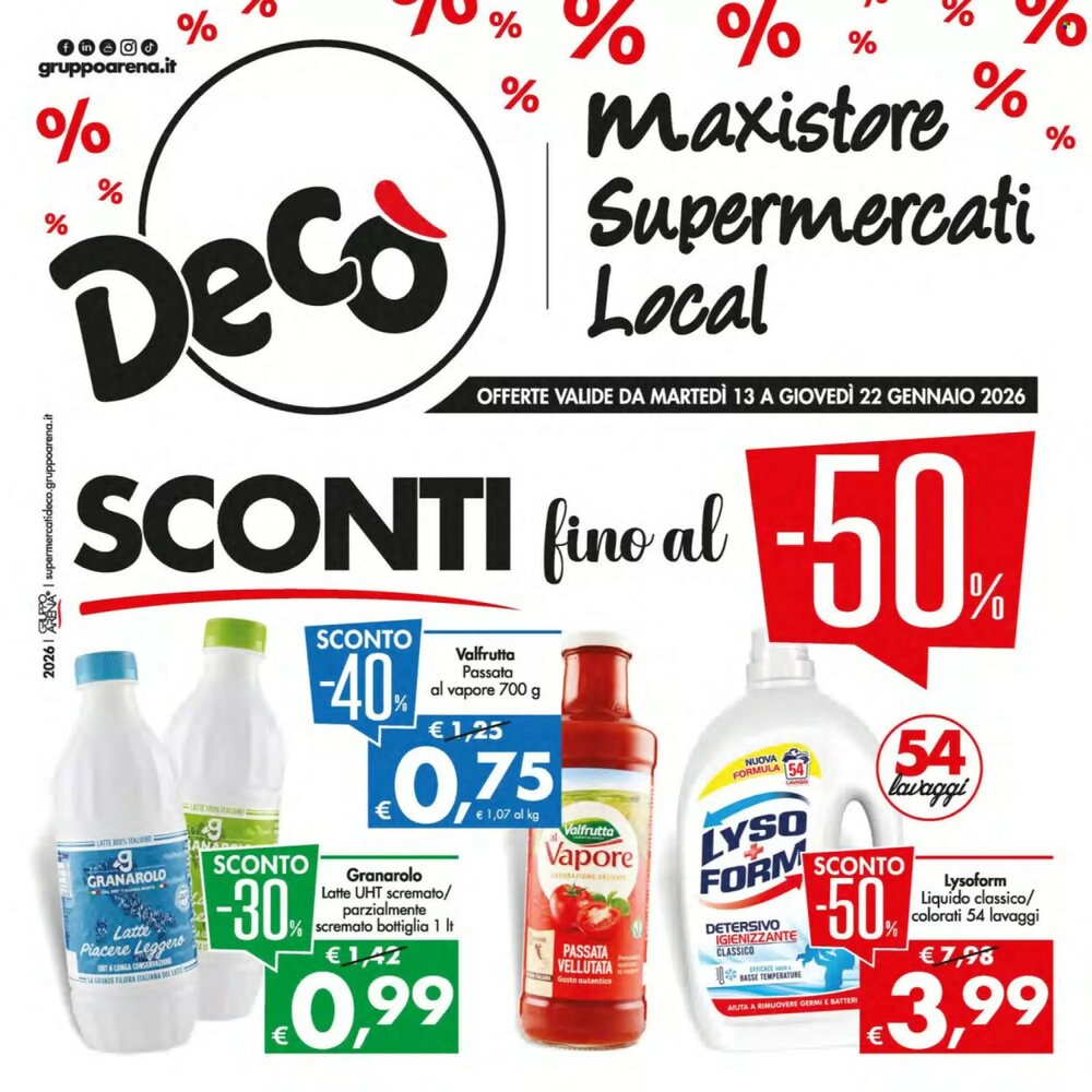 Volantino promozionale Deco Supermercati  valide dal 13/01/2026 - Pagina 1.