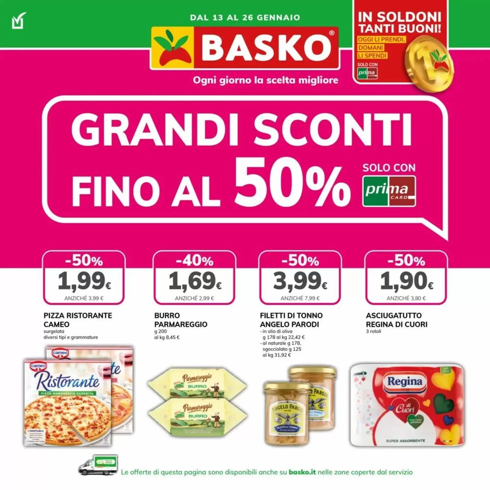 Volantino promozionale Basko  valide dal 13/01/2026 - Pagina 1.