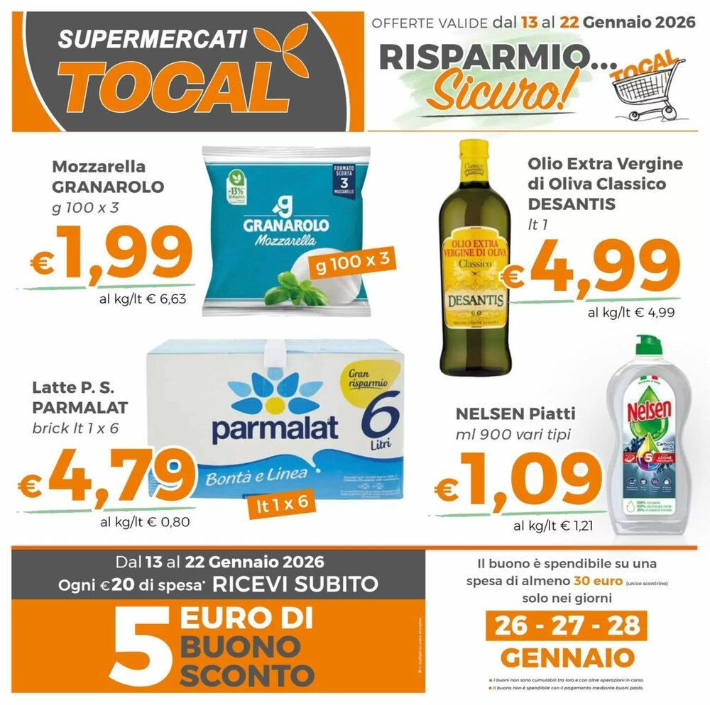 Volantino promozionale Tocal  valide dal 13/01/2026 - Pagina 1.