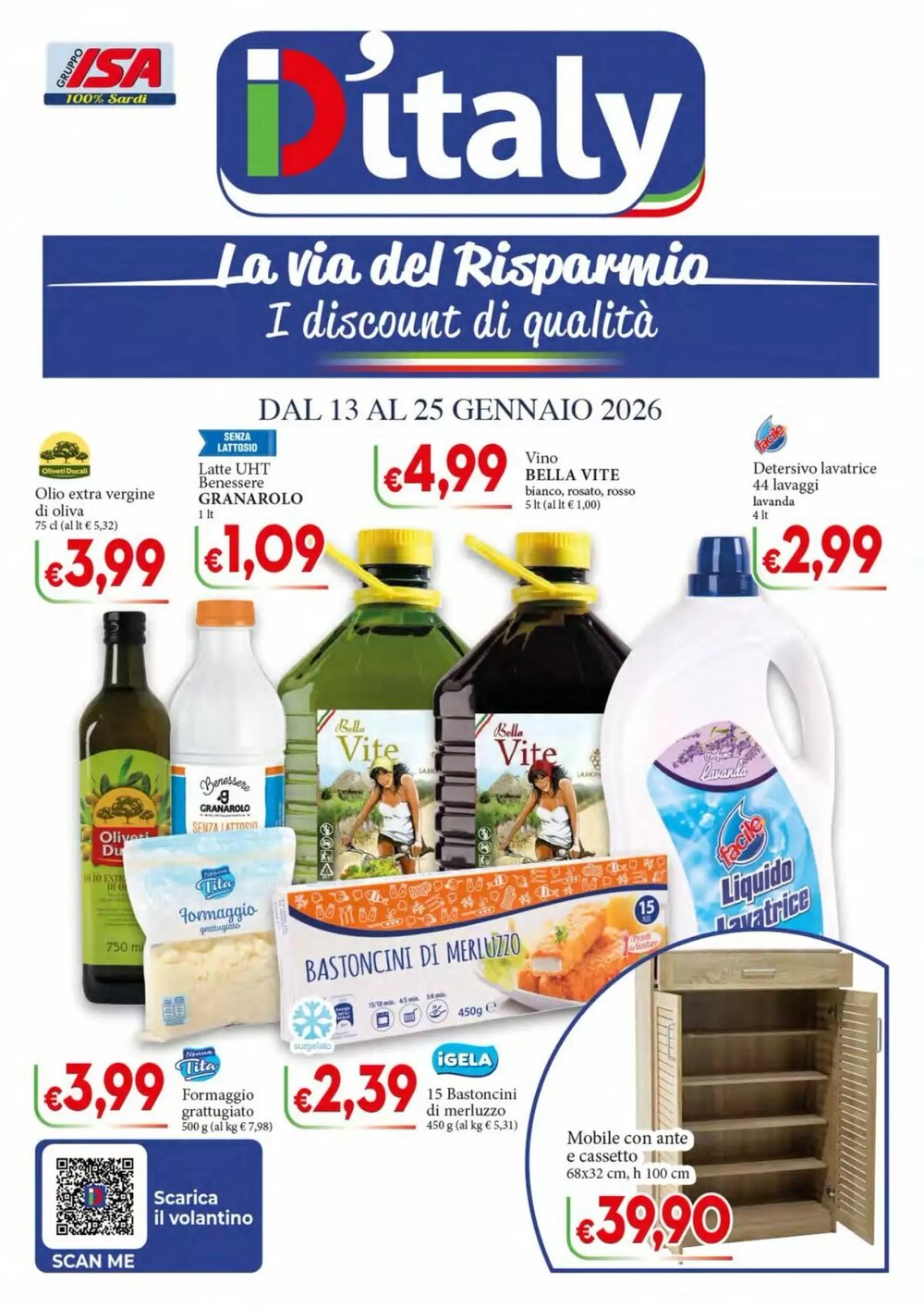 Volantino promozionale D'Italy  valide dal 13/01/2026 - Pagina 1.