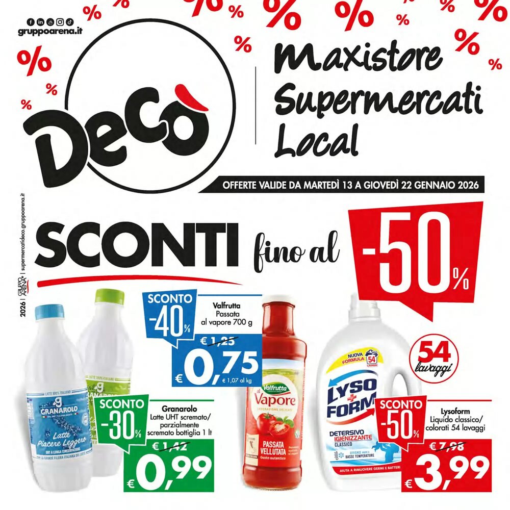 Volantino promozionale Deco Maxistore  valide dal 13/01/2026 - Pagina 1.