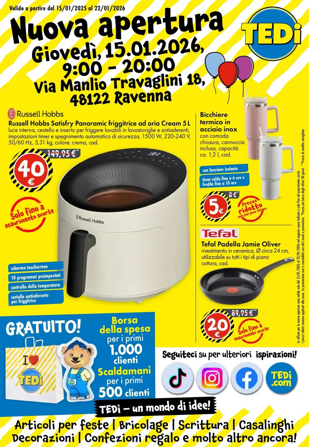 Volantino promozionale Tedi  valide dal 13/01/2026 - Pagina 1.