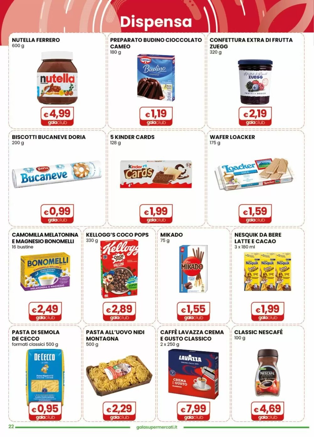 Volantino promozionale Gala Supermercati  valide dal 14/01/2026 - Pagina 22.