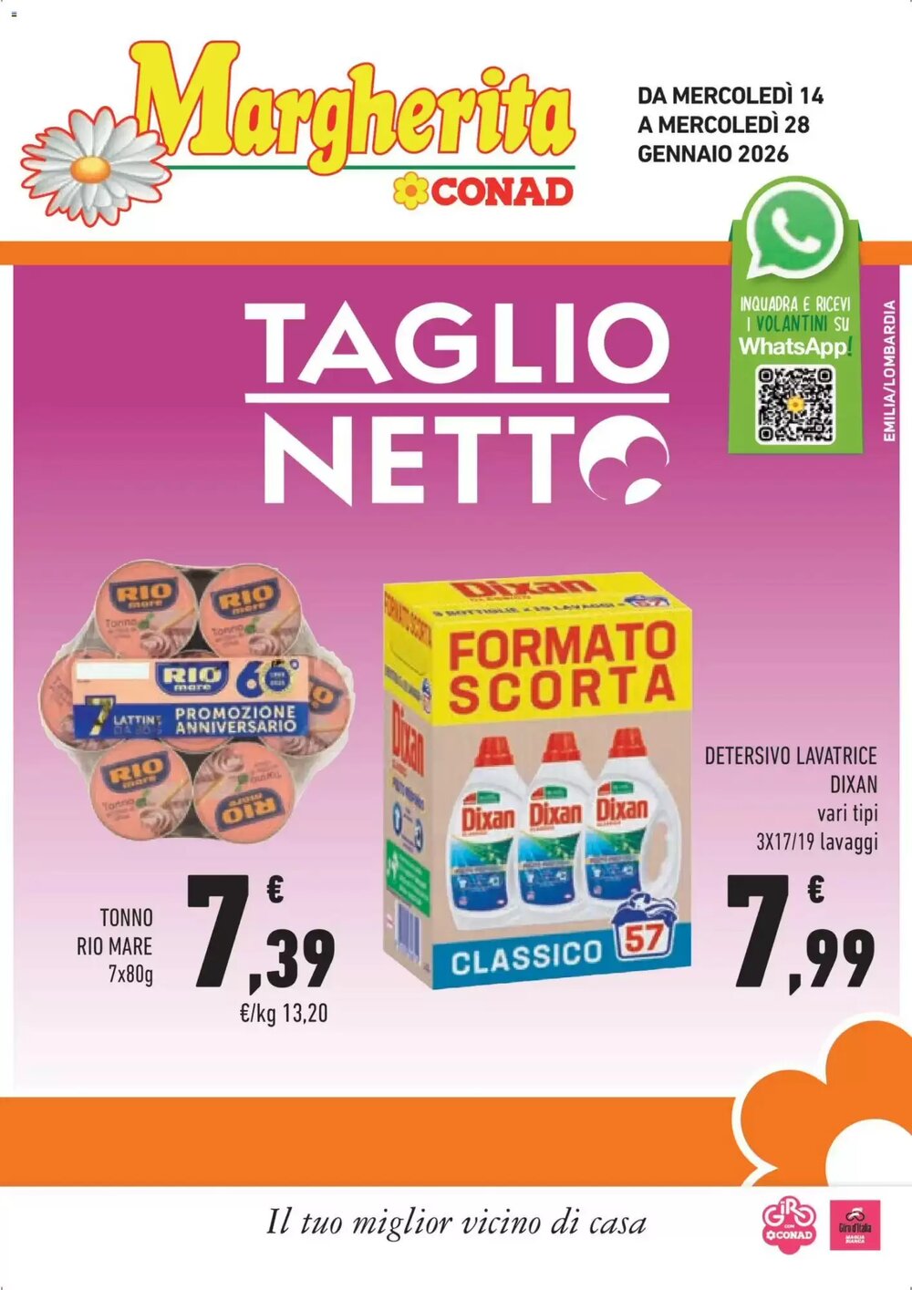 Volantino promozionale Conad Margherita  valide dal 14/01/2026 - Pagina 1.