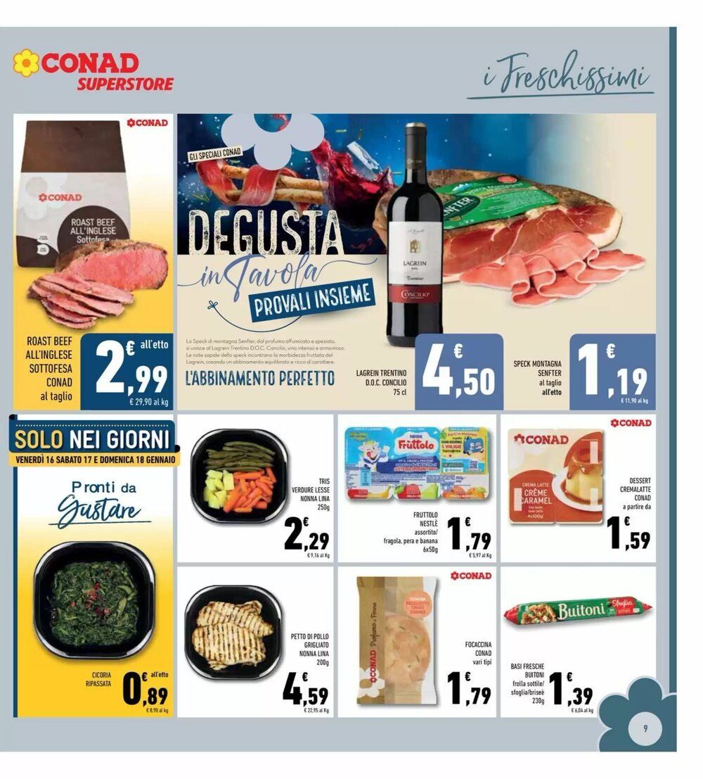 Volantino promozionale Conad Superstore  valide dal 14/01/2026 - Pagina 9.