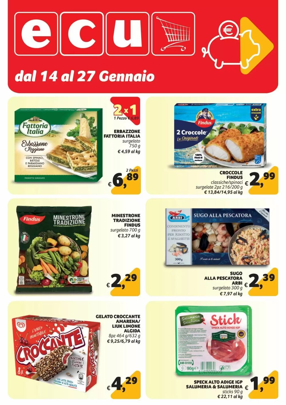 Volantino promozionale Ecu Discount  valide dal 14/01/2026 - Pagina 14.