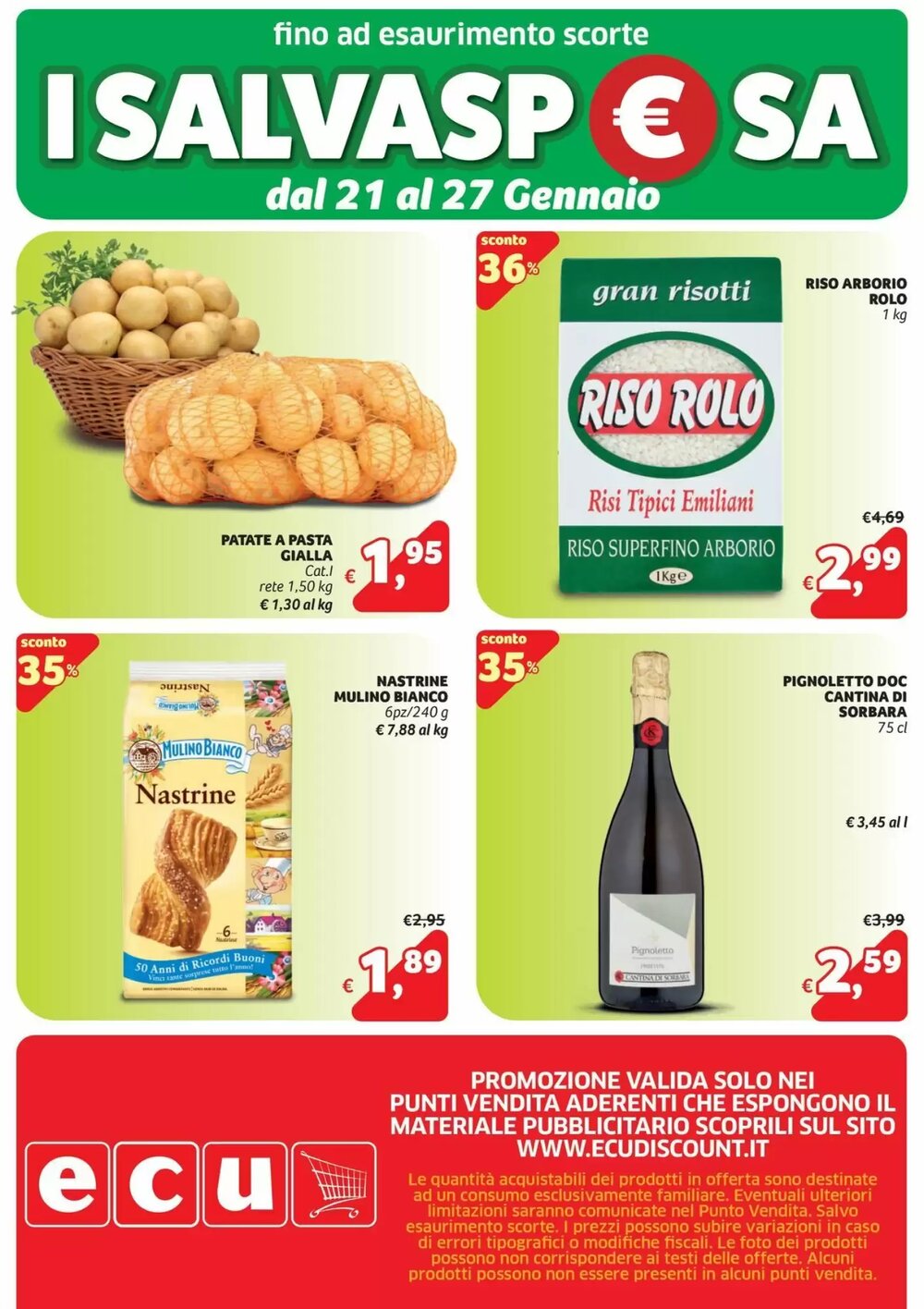 Volantino promozionale Ecu Discount  valide dal 14/01/2026 - Pagina 25.