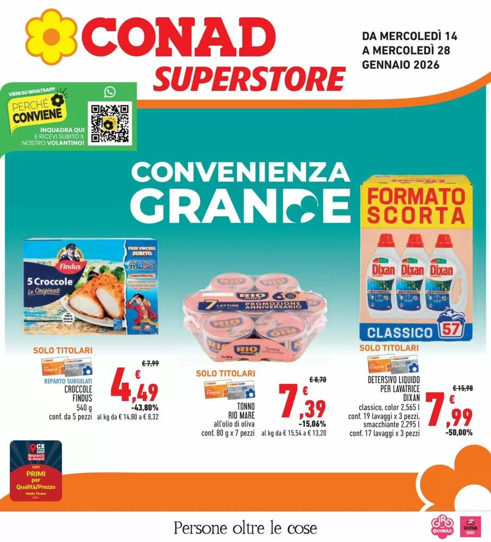 Volantino promozionale Conad Superstore  valide dal 14/01/2026 - Pagina 1.