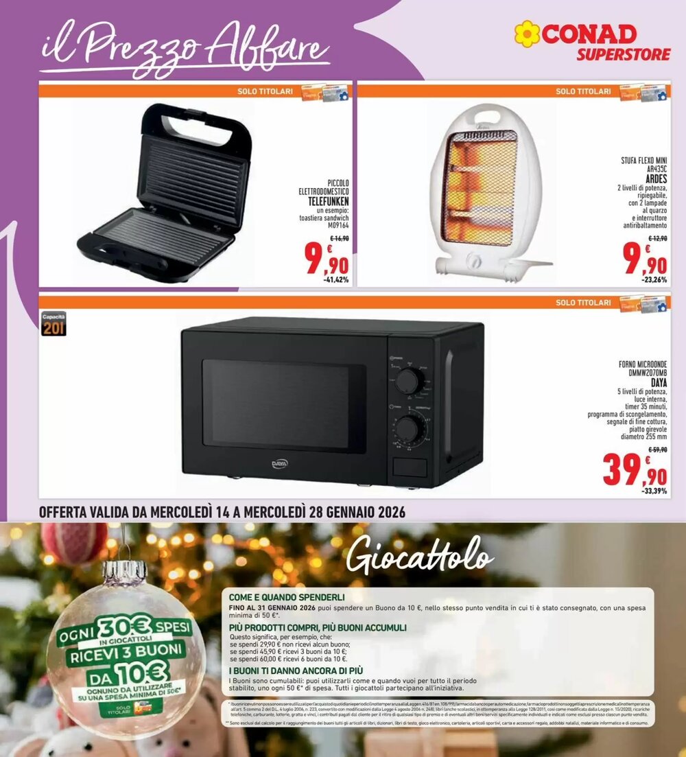 Volantino promozionale Conad Superstore  valide dal 14/01/2026 - Pagina 30.