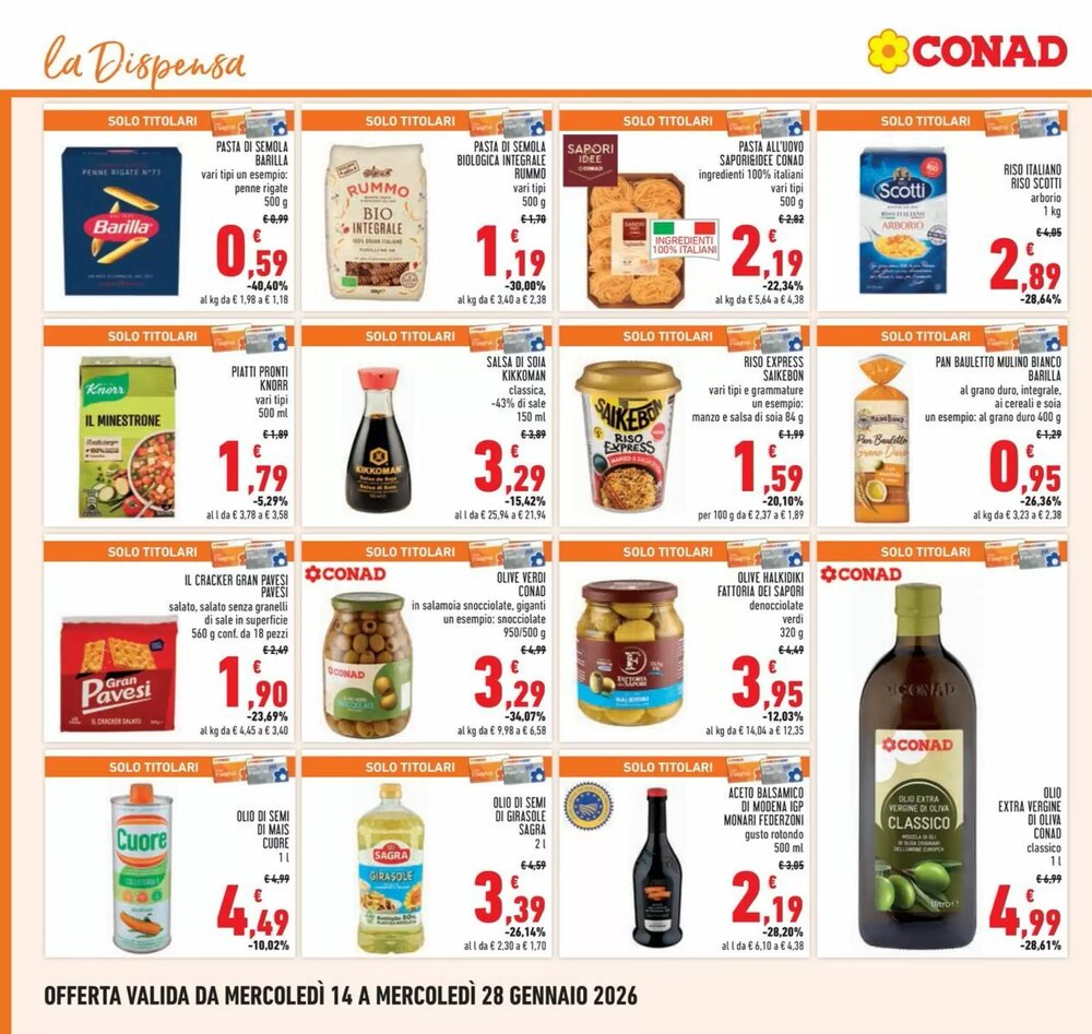 Volantino promozionale Conad  valide dal 14/01/2026 - Pagina 14.