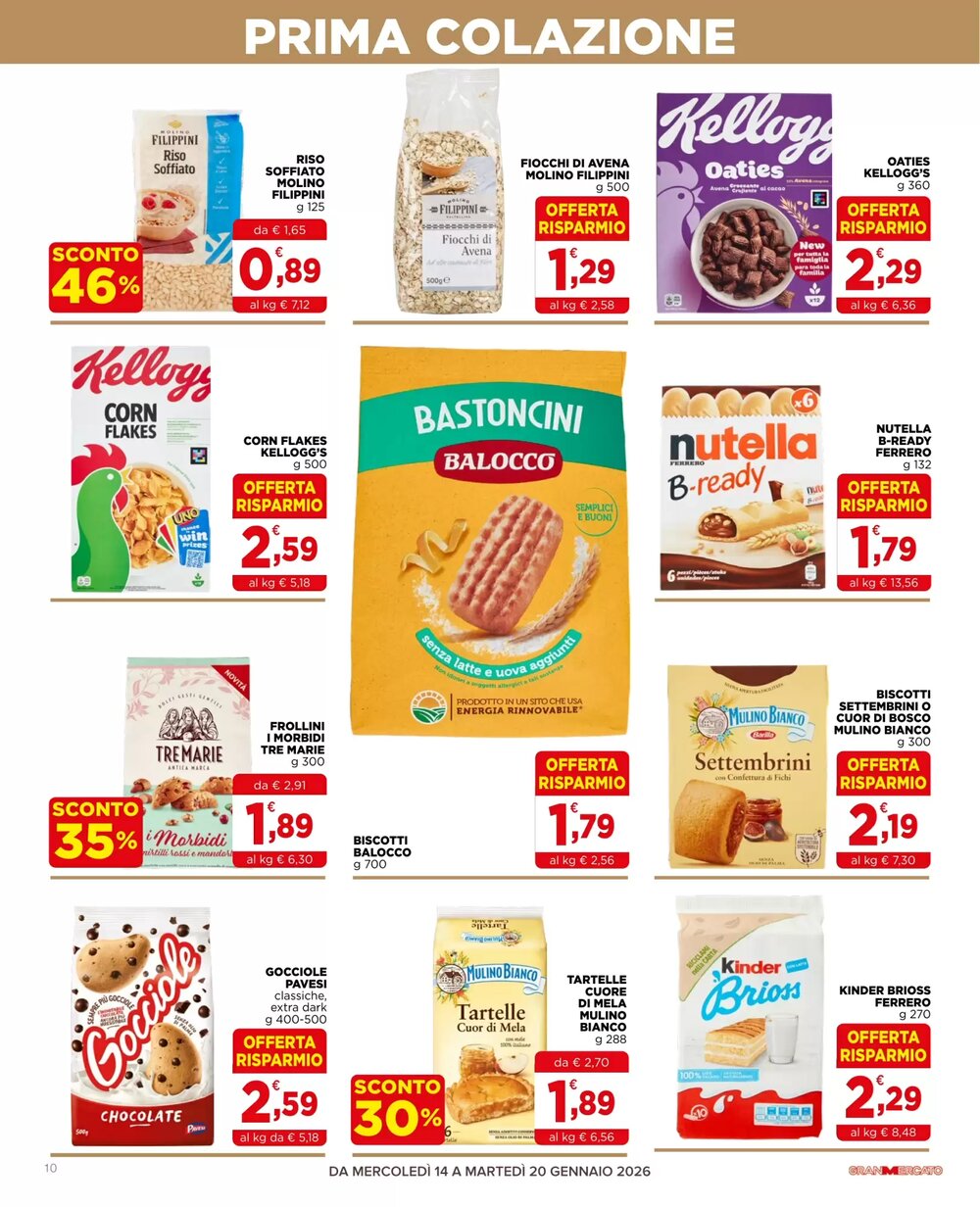 Volantino promozionale Gran mercato  valide dal 14/01/2026 - Pagina 10.