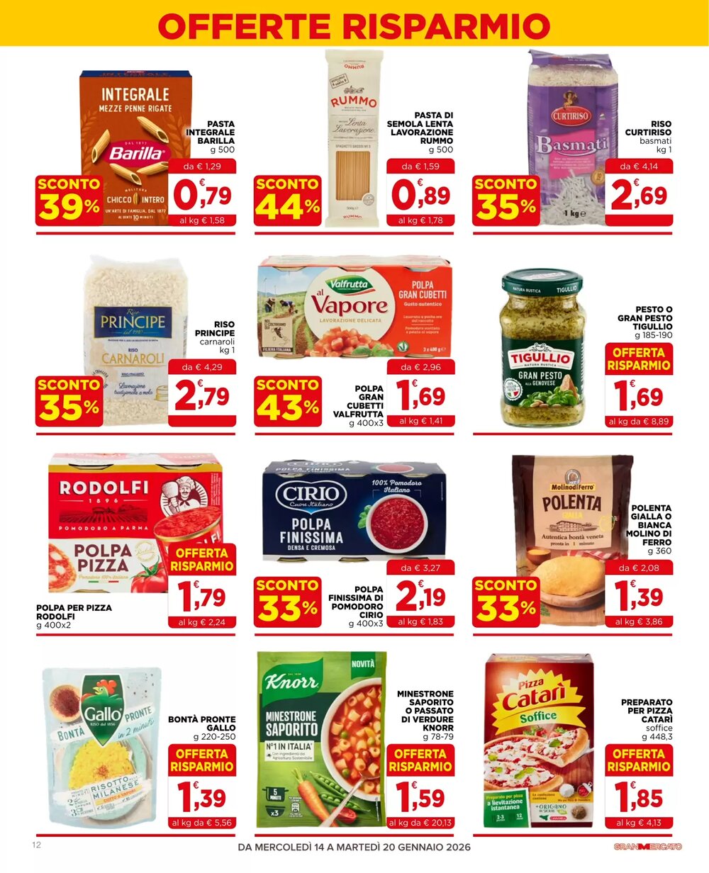 Volantino promozionale Gran mercato  valide dal 14/01/2026 - Pagina 12.