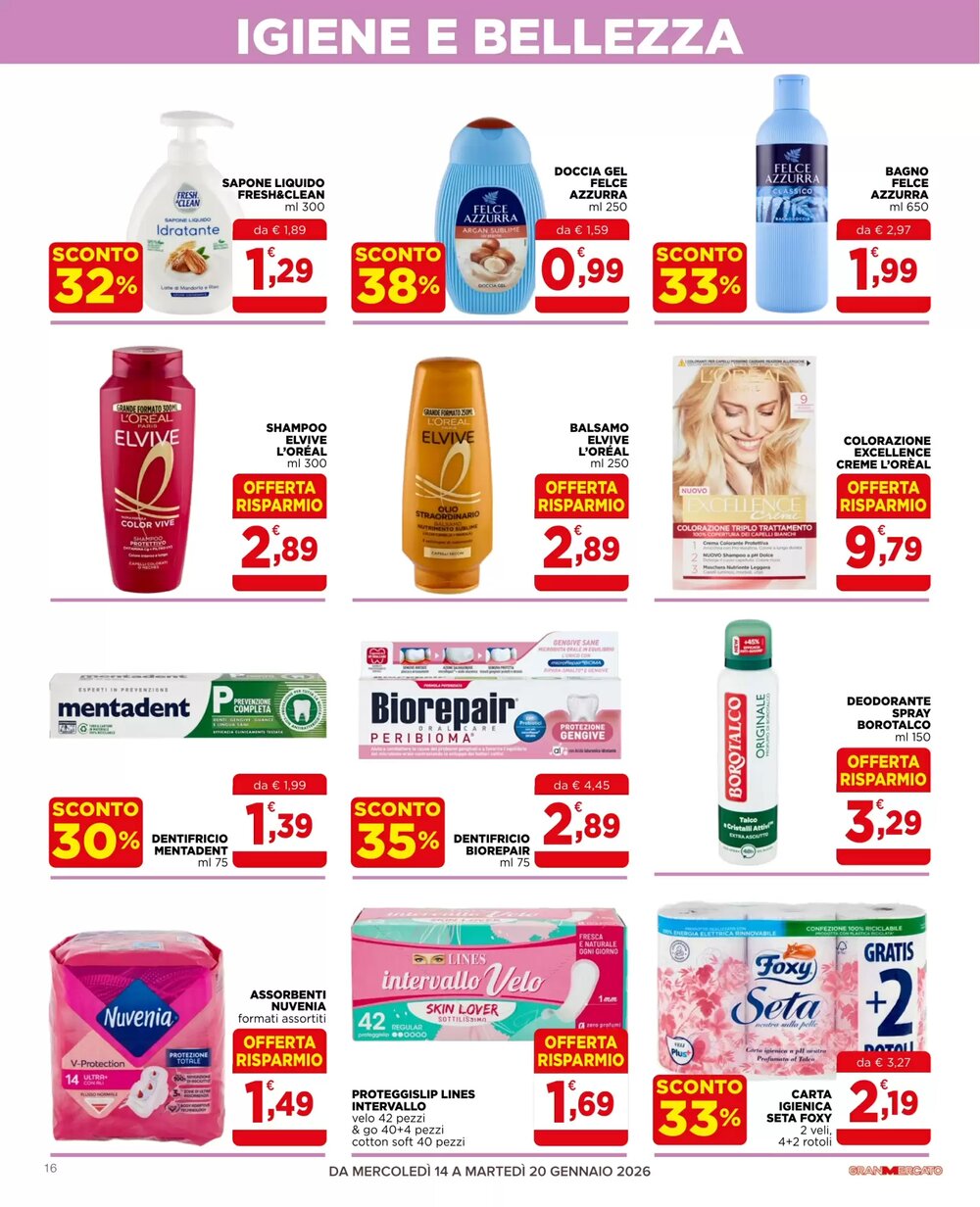 Volantino promozionale Gran mercato  valide dal 14/01/2026 - Pagina 16.