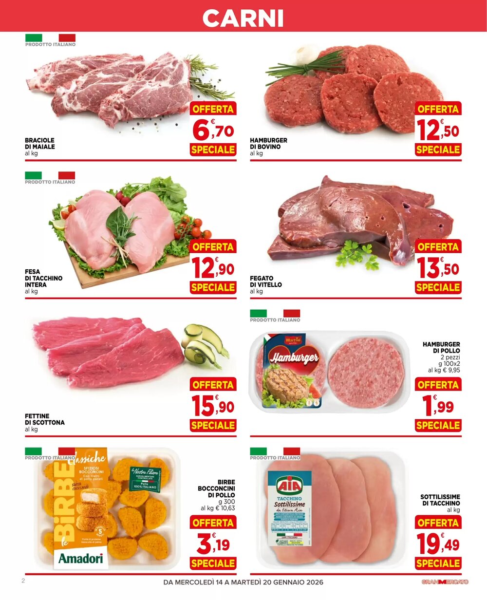 Volantino promozionale Gran mercato  valide dal 14/01/2026 - Pagina 2.