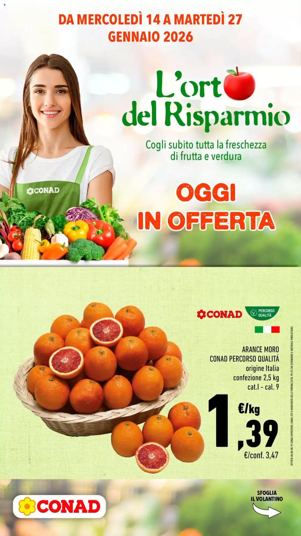 Volantino promozionale Conad  valide dal 14/01/2026 - Pagina 1.