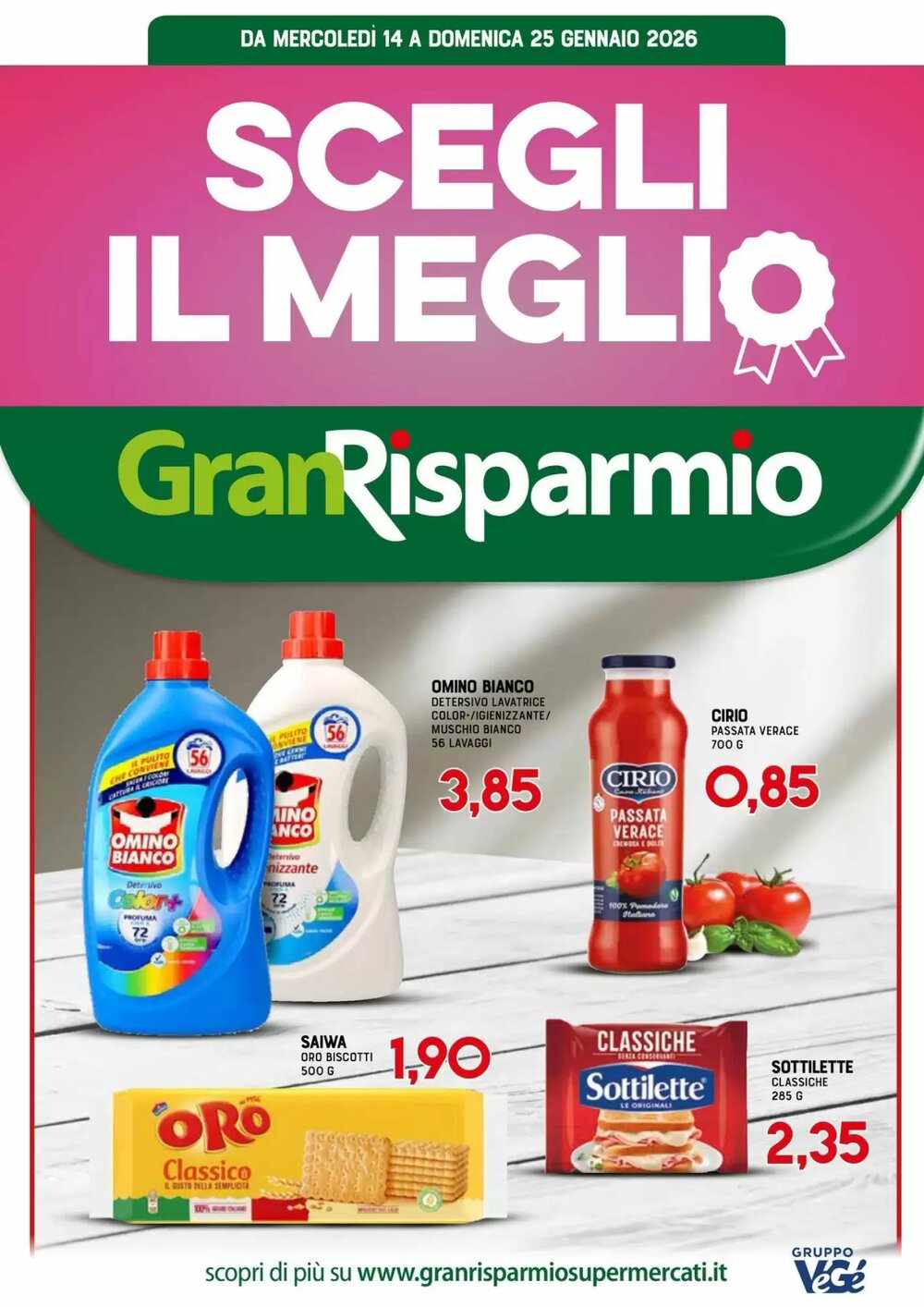 Volantino promozionale Gran Risparmio  valide dal 14/01/2026 - Pagina 1.