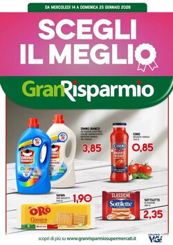 Volantino promozionale Gran Risparmio  valide dal 14/01/2026 - Pagina 1.