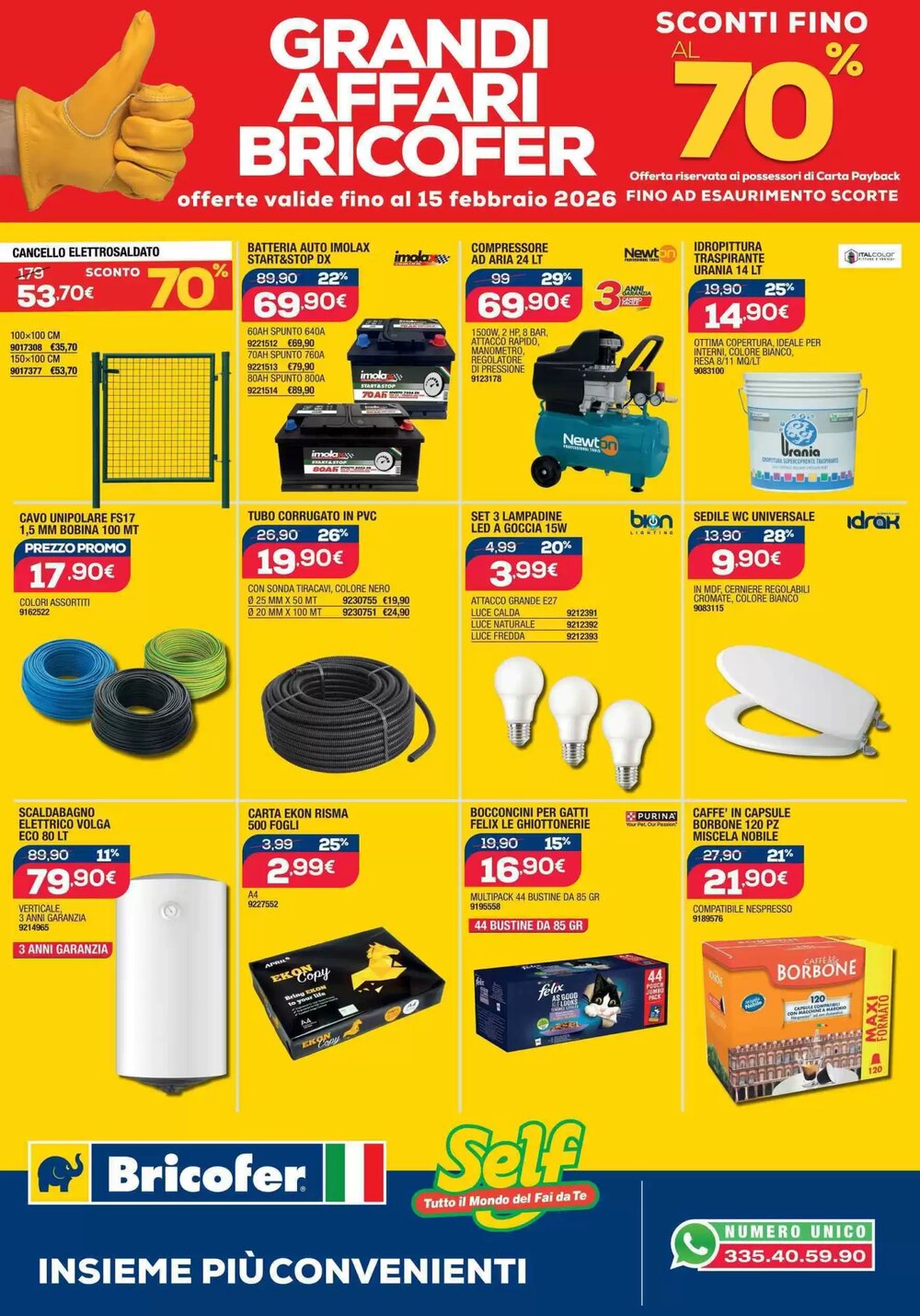Volantino promozionale Bricofer  valide dal 14/01/2026 - Pagina 1.