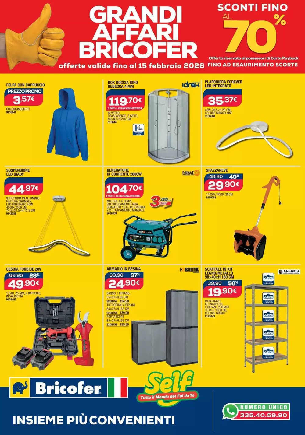 Volantino promozionale Bricofer  valide dal 14/01/2026 - Pagina 9.