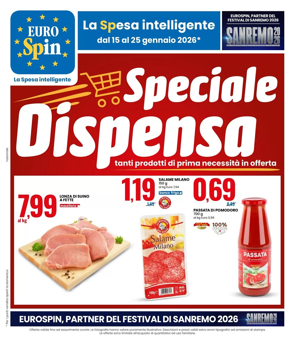 Volantino promozionale Eurospin  valide dal 15/01/2026 - Pagina 1.