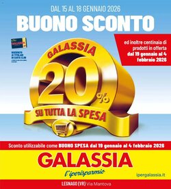 Volantino promozionale Galassia  valide dal 15/01/2026