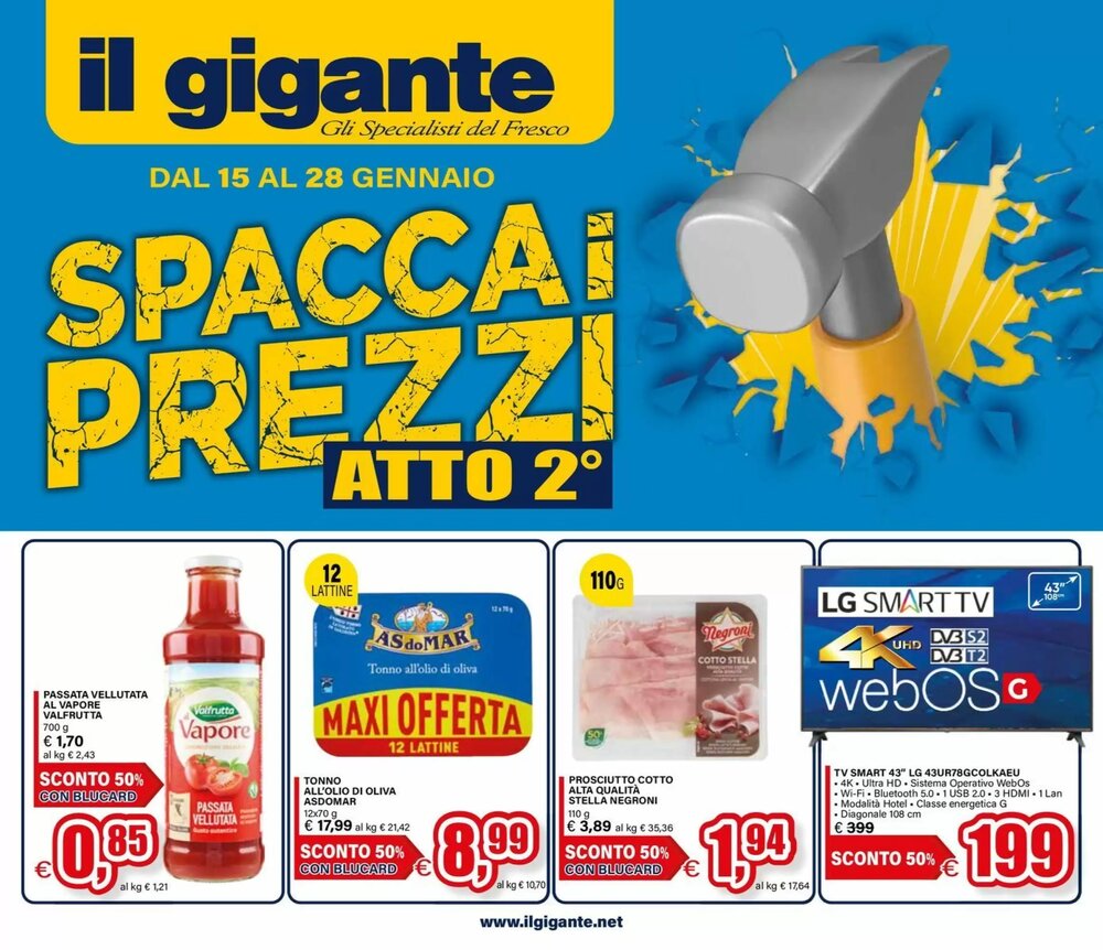 Volantino promozionale Il Gigante  valide dal 15/01/2026 - Pagina 1.