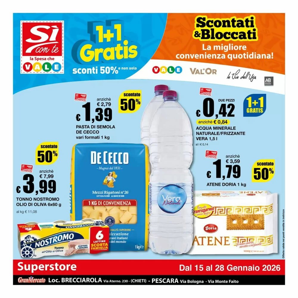Volantino promozionale Sì con te  valide dal 15/01/2026 - Pagina 1.