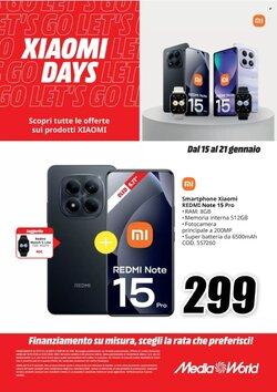 Volantino promozionale MediaWorld  valide dal 15/01/2026 - Pagina 1.