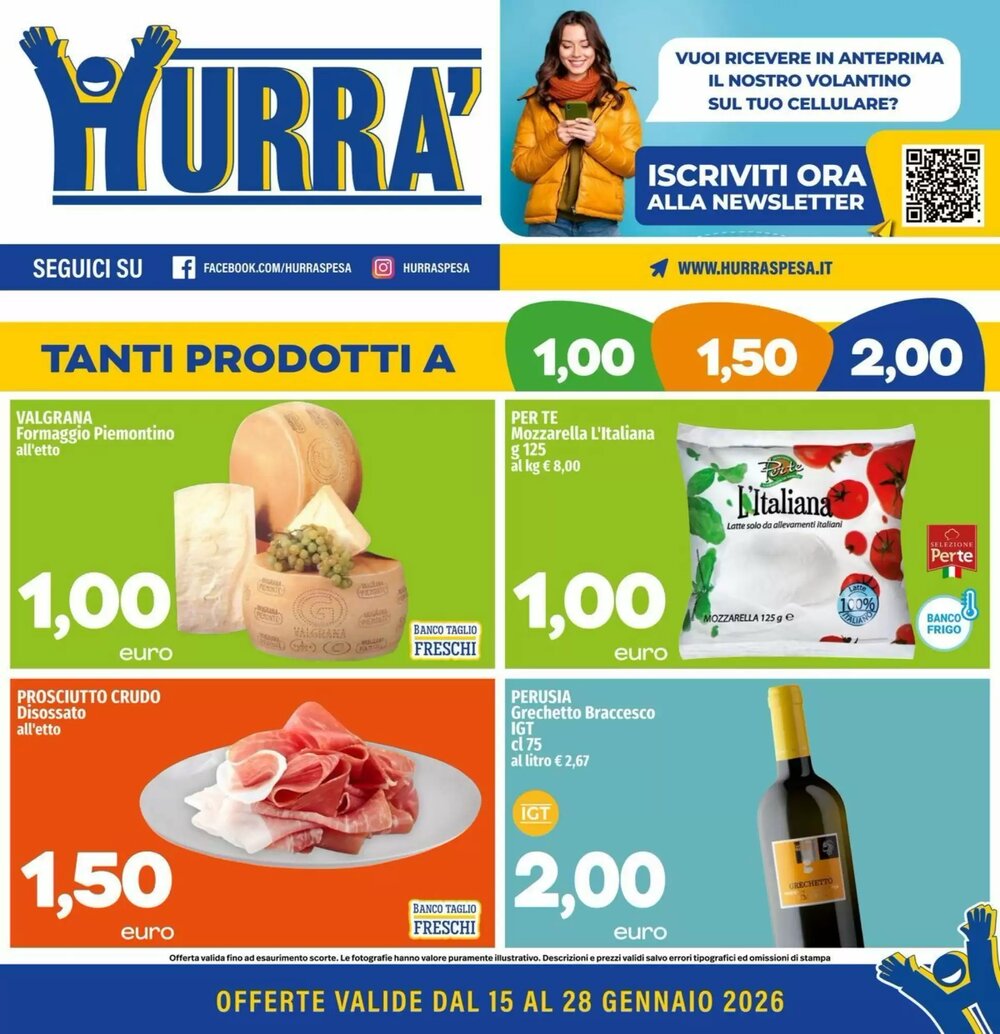 Volantino promozionale Hurrà  valide dal 15/01/2026 - Pagina 1.