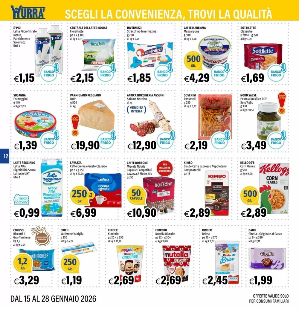 Volantino promozionale Hurrà  valide dal 15/01/2026 - Pagina 12.
