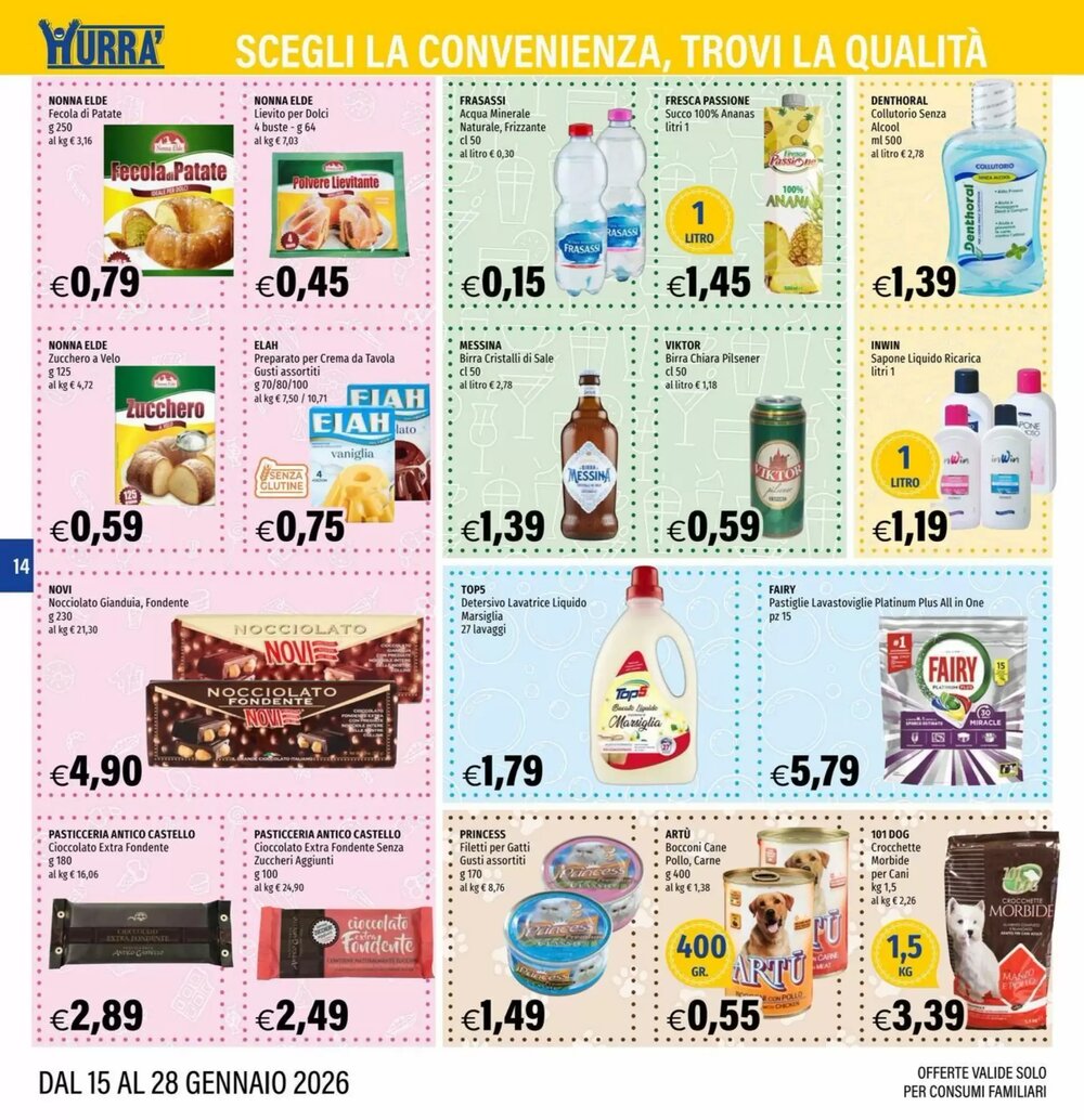 Volantino promozionale Hurrà  valide dal 15/01/2026 - Pagina 14.