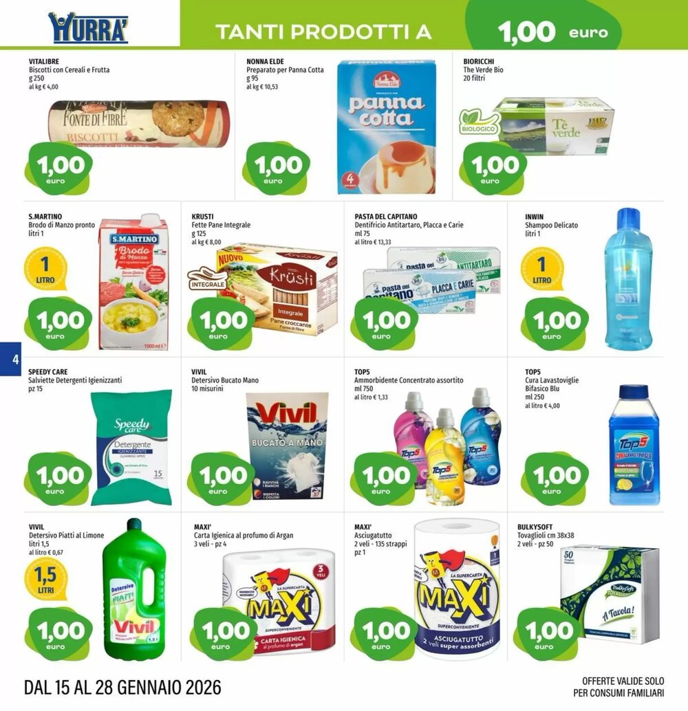 Volantino promozionale Hurrà  valide dal 15/01/2026 - Pagina 4.