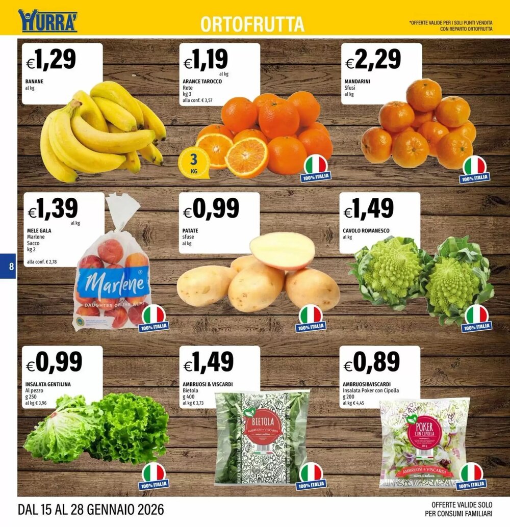 Volantino promozionale Hurrà  valide dal 15/01/2026 - Pagina 8.