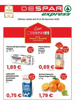 Volantino promozionale Despar  valide dal 15/01/2026 - Pagina 1.