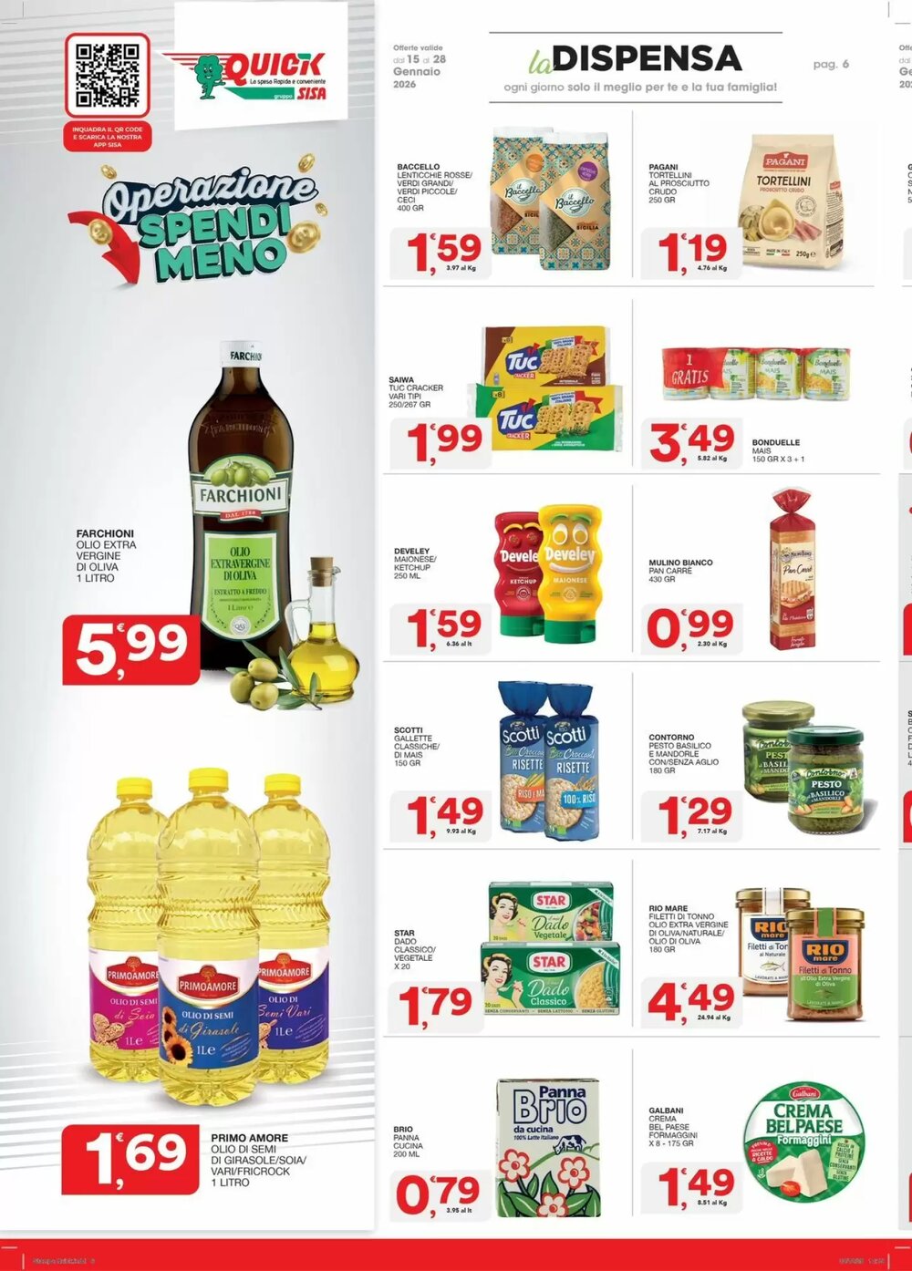 Volantino promozionale Quick Sisa  valide dal 15/01/2026 - Pagina 6.