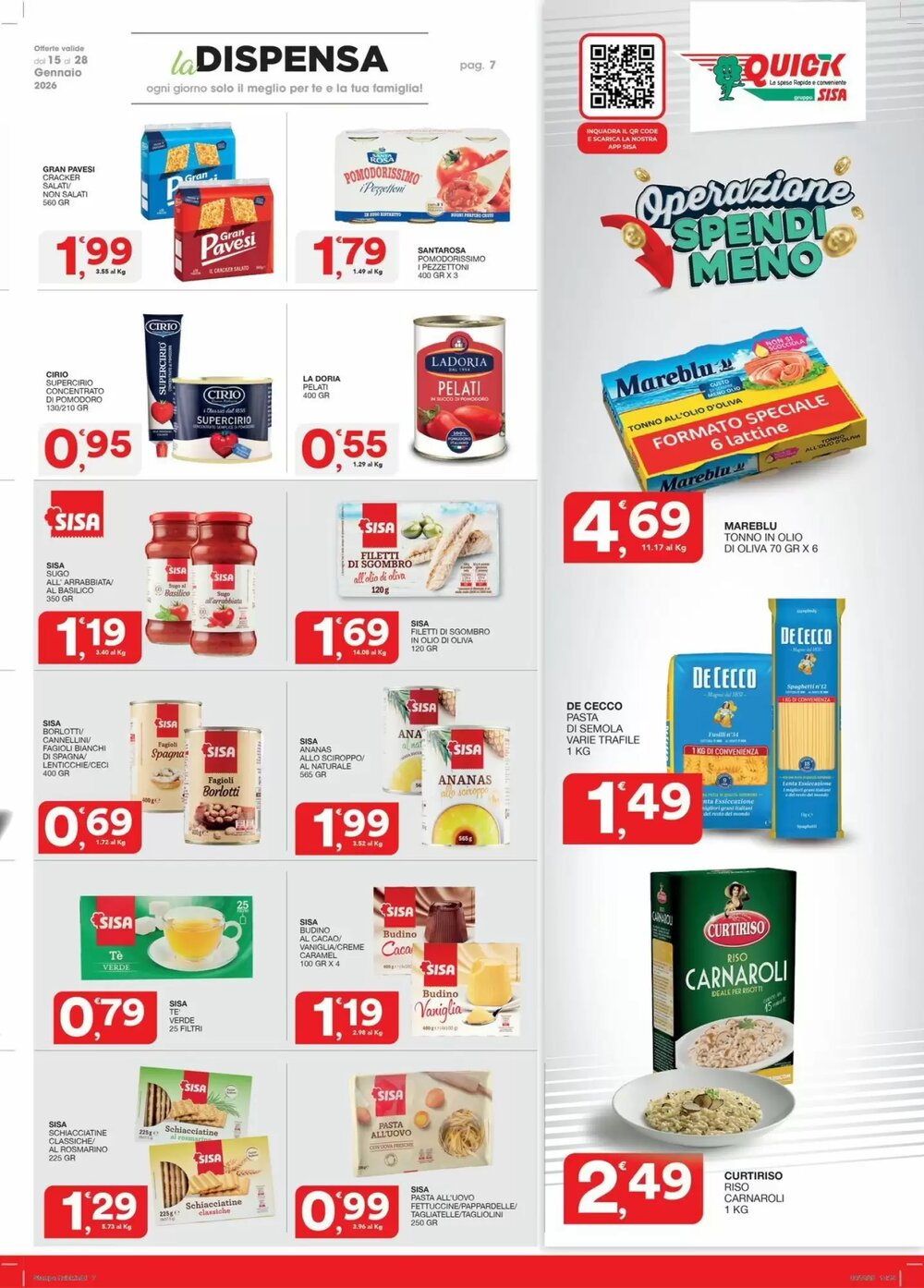 Volantino promozionale Quick Sisa  valide dal 15/01/2026 - Pagina 7.
