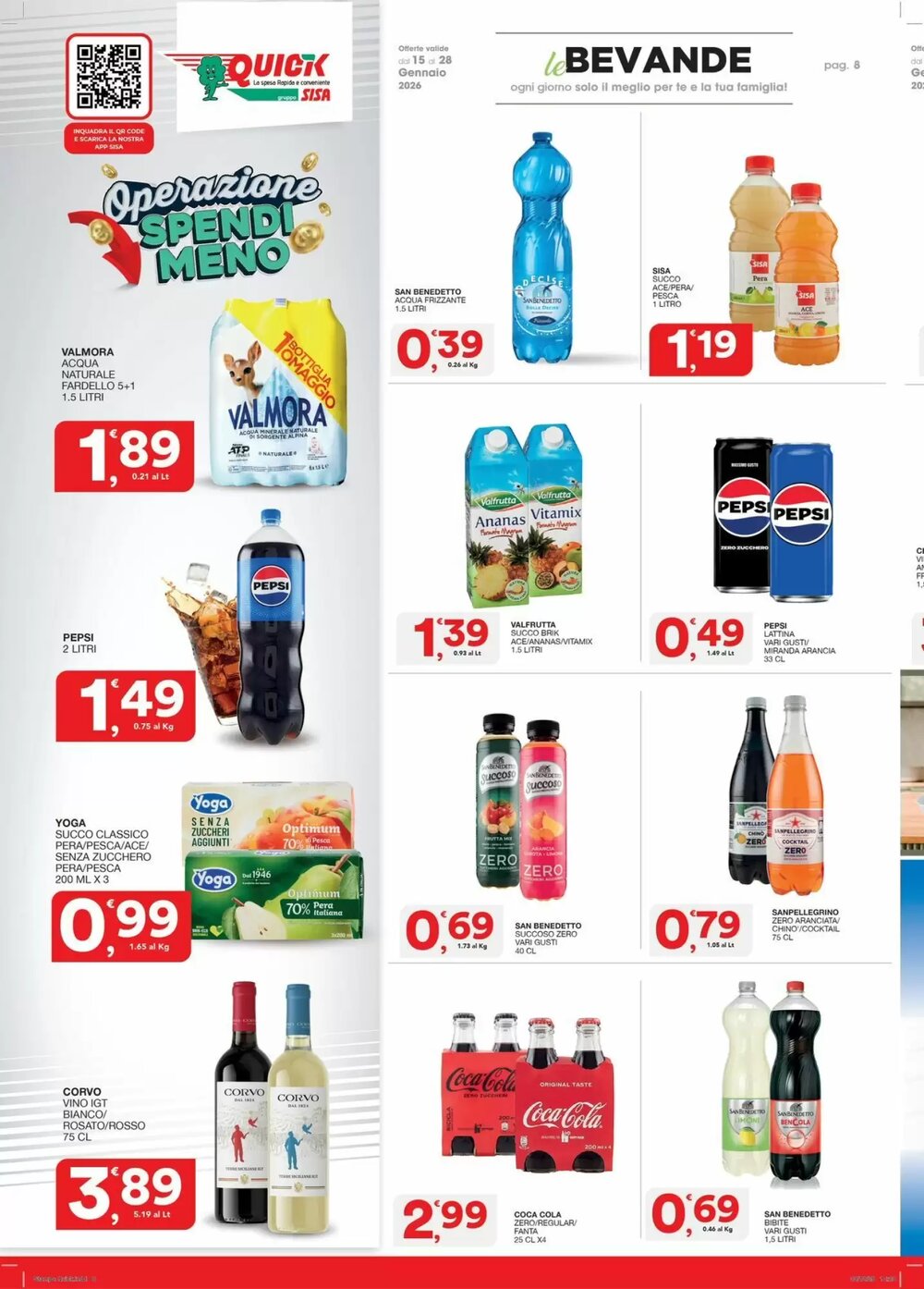 Volantino promozionale Quick Sisa  valide dal 15/01/2026 - Pagina 8.