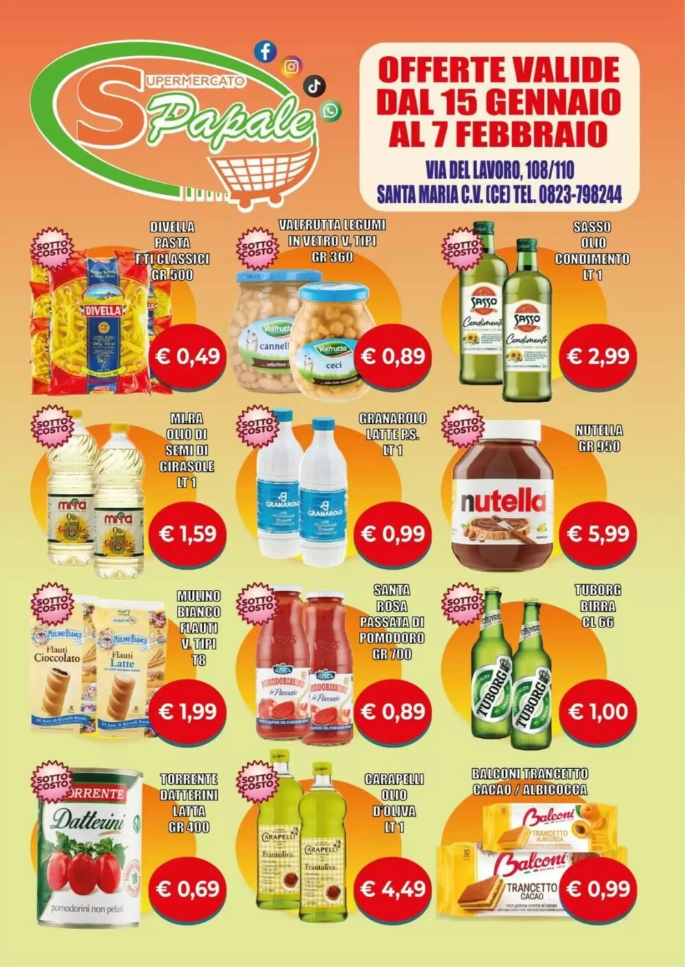 Volantino promozionale Supermercato Papale  valide dal 15/01/2026 - Pagina 1.