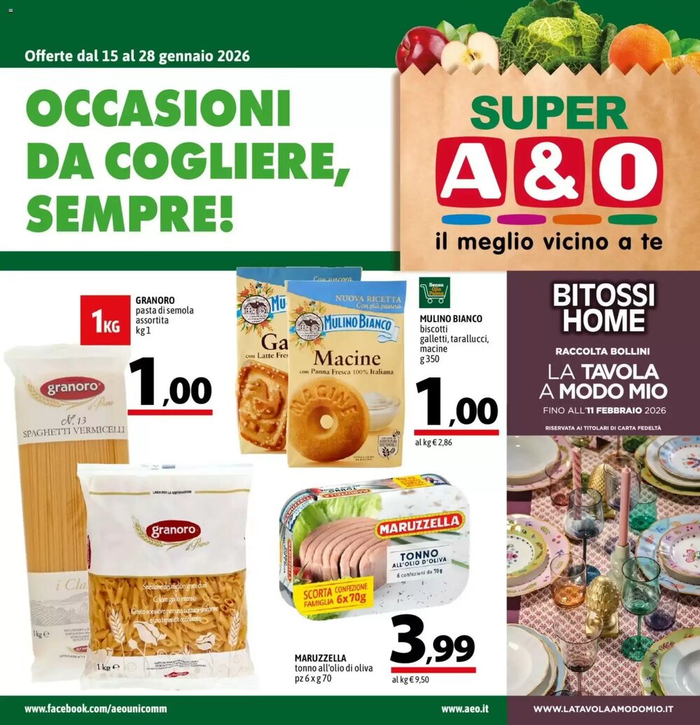 Volantino promozionale A&o  valide dal 15/01/2026 - Pagina 1.